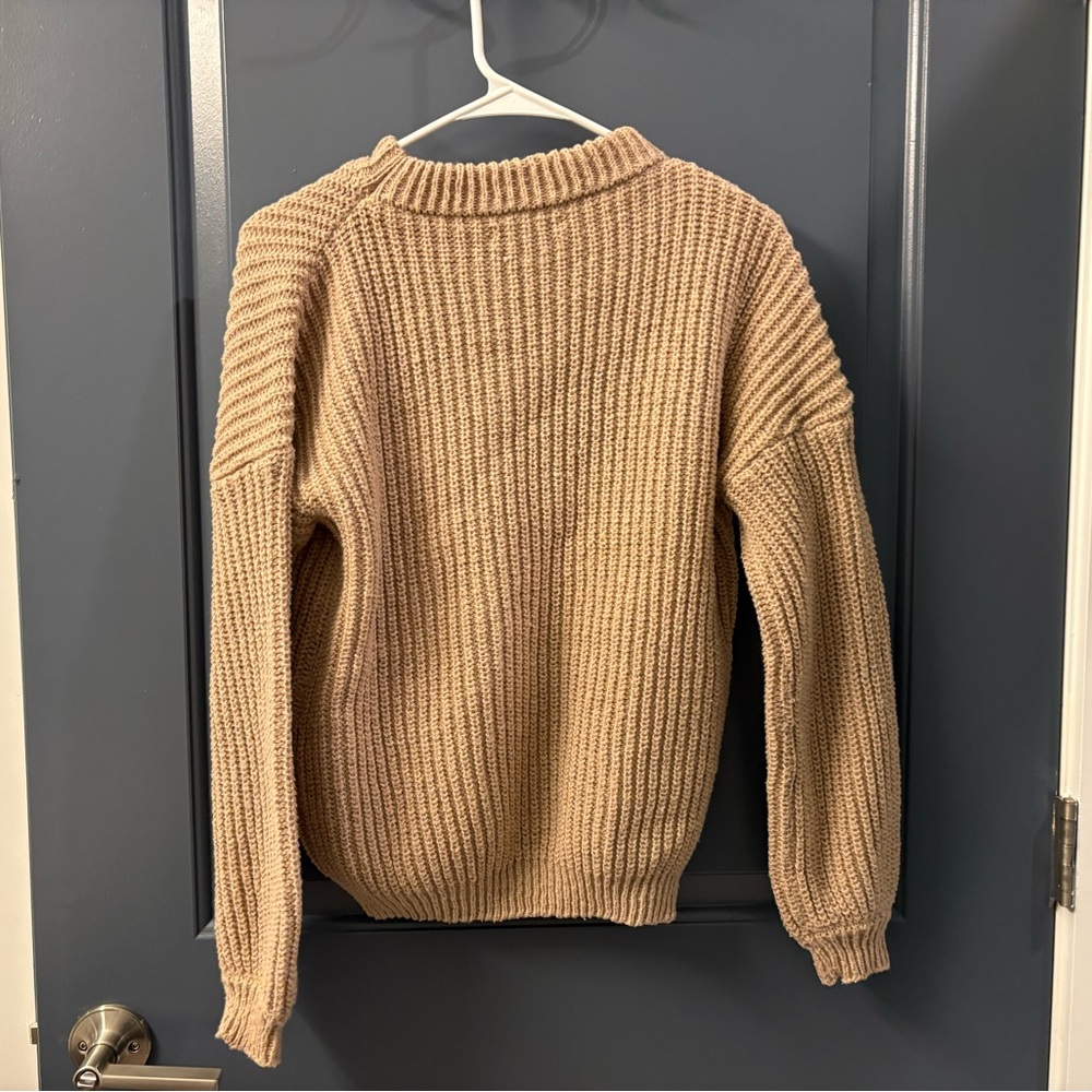 Prettygarden Tan Ribbed Sweater - Picture 2 of 3